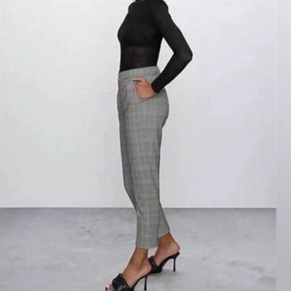 Babaton Aritzia Houndstooth Conan Ankle Cropped Pants Tailored Fit (Size 2) - Picture 2 of 5